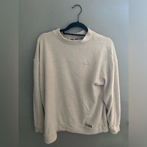 VS Pink Cream Mock Neck Sweatshirt- small